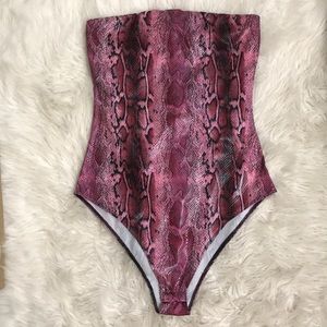 Snake print bodysuit